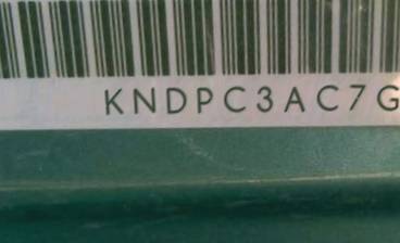 VIN prefix KNDPC3AC7G78