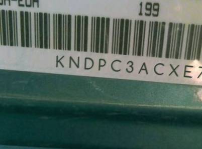 VIN prefix KNDPC3ACXE75