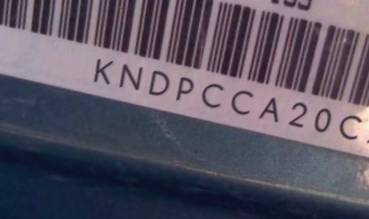 VIN prefix KNDPCCA20C71