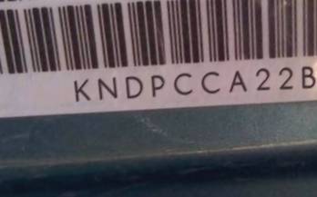 VIN prefix KNDPCCA22B70