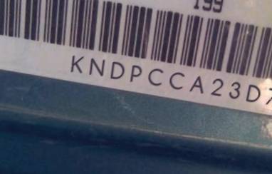 VIN prefix KNDPCCA23D74