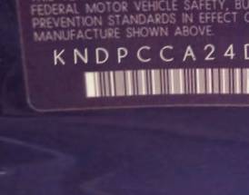 VIN prefix KNDPCCA24D73