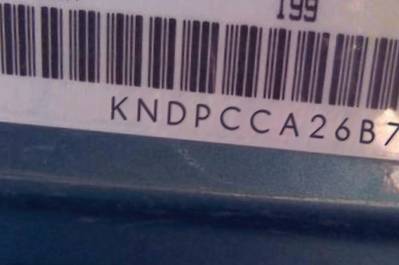 VIN prefix KNDPCCA26B71