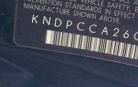 VIN prefix KNDPCCA26C72