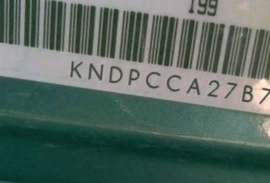 VIN prefix KNDPCCA27B71
