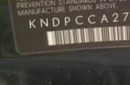 VIN prefix KNDPCCA27C72