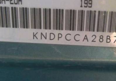 VIN prefix KNDPCCA28B70