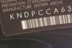 VIN prefix KNDPCCA63C71