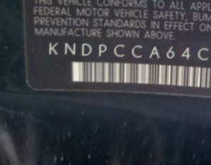 VIN prefix KNDPCCA64C71
