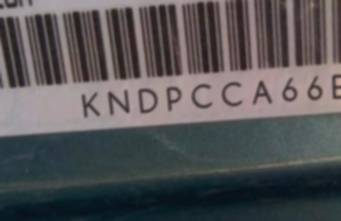 VIN prefix KNDPCCA66E76