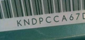 VIN prefix KNDPCCA67D73