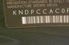 VIN prefix KNDPCCAC0F77