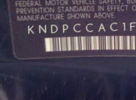 VIN prefix KNDPCCAC1F77