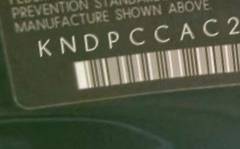 VIN prefix KNDPCCAC2E75