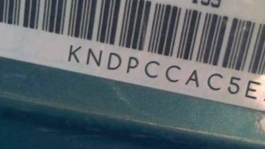 VIN prefix KNDPCCAC5E75