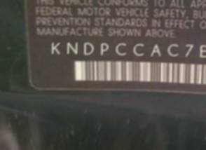 VIN prefix KNDPCCAC7E75