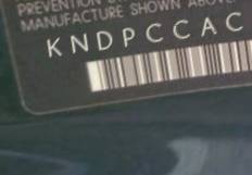 VIN prefix KNDPCCAC8G78