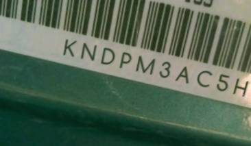 VIN prefix KNDPM3AC5H72