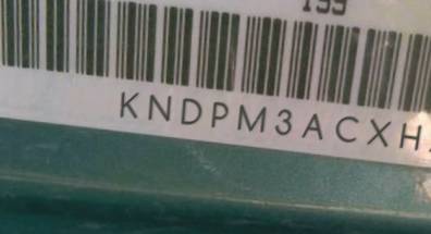 VIN prefix KNDPM3ACXH70