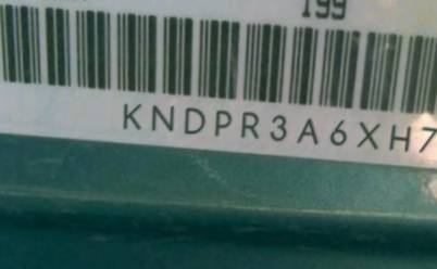 VIN prefix KNDPR3A6XH71