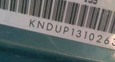 VIN prefix KNDUP1310263