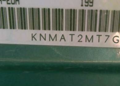 VIN prefix KNMAT2MT7GP6