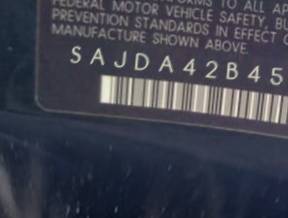 VIN prefix SAJDA42B453A