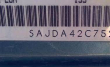 VIN prefix SAJDA42C752A