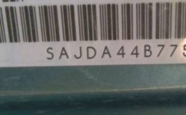 VIN prefix SAJDA44B775B