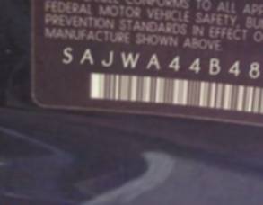 VIN prefix SAJWA44B485B