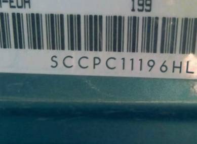 VIN prefix SCCPC11196HL