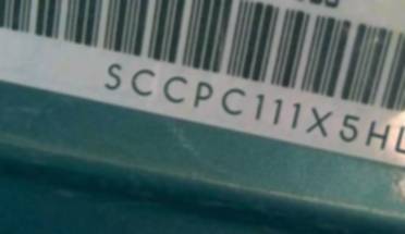 VIN prefix SCCPC111X5HL