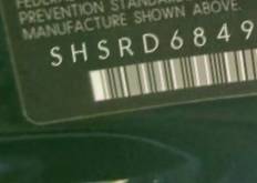 VIN prefix SHSRD68493U1