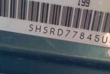 VIN prefix SHSRD77845U3