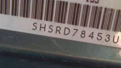 VIN prefix SHSRD78453U1