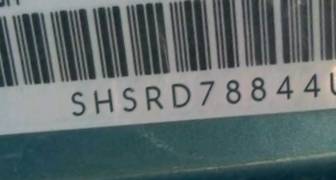 VIN prefix SHSRD78844U2