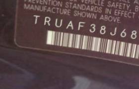 VIN prefix TRUAF38J6810