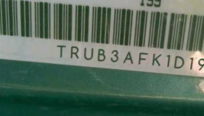 VIN prefix TRUB3AFK1D19
