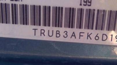 VIN prefix TRUB3AFK6D19