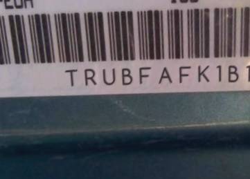 VIN prefix TRUBFAFK1B10
