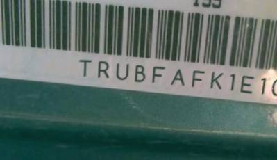 VIN prefix TRUBFAFK1E10