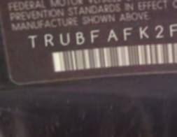 VIN prefix TRUBFAFK2F10