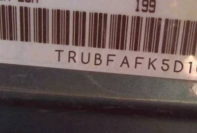 VIN prefix TRUBFAFK5D10