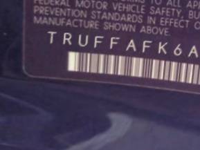 VIN prefix TRUFFAFK6A10