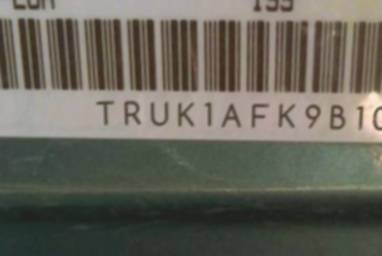 VIN prefix TRUK1AFK9B10