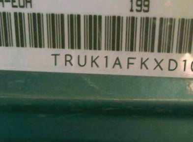 VIN prefix TRUK1AFKXD10