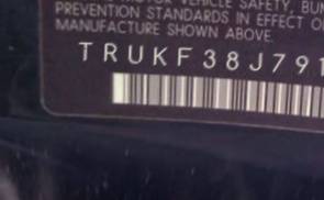 VIN prefix TRUKF38J7910