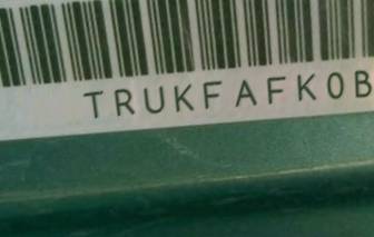 VIN prefix TRUKFAFK0B10