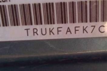 VIN prefix TRUKFAFK7C10
