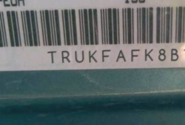 VIN prefix TRUKFAFK8B10